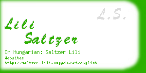 lili saltzer business card